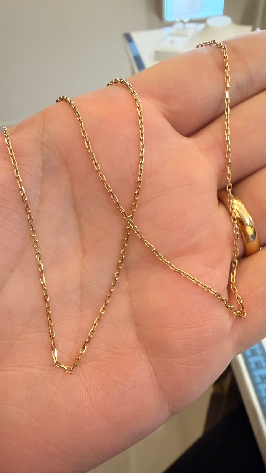 CADENA TEJIDO FINO 14K 46CM 2.2GR